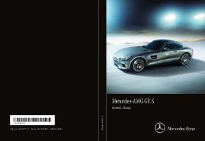 2016 Mercedes Benz AMG GT S COMAND Operator Instruction Manual